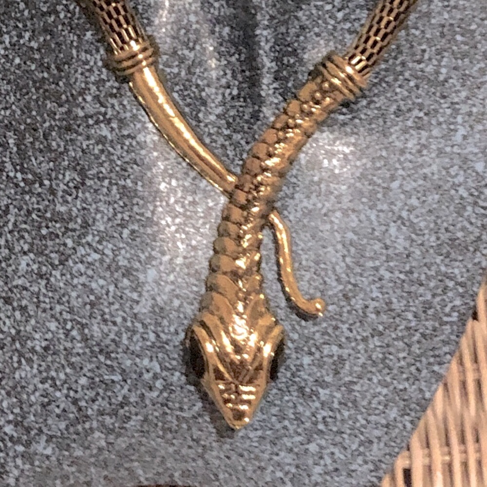 Statement snake necklace snake head NWOT